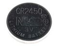 Button Cell Battery, Lithium Manganese Dioxide, CR2450, 3V, 620mAh, Pack of 5 pieces